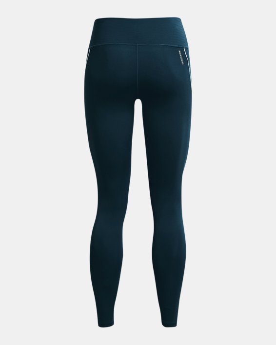 Women's UA RUSH™ ColdGear® No-Slip Waistband Full-Length Leggings, Blue, pdpMainDesktop image number 5
